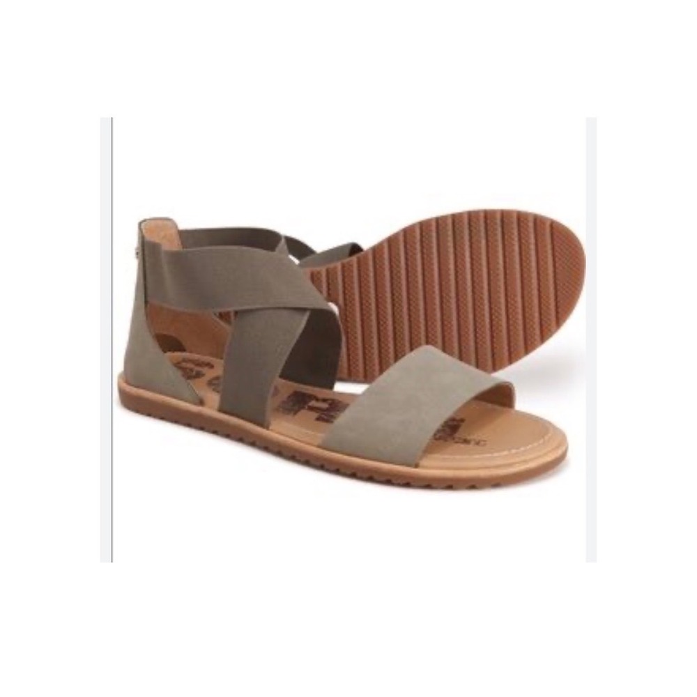 SOREL ELLA II SANDALS Women's Flats Size 9.5- Neutral, Chic